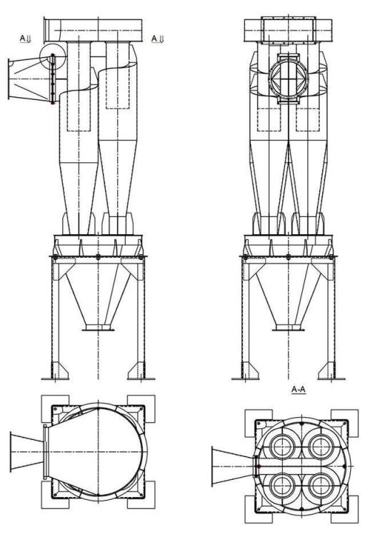 чертеж циклона У21-ББЦ в Воркуте
